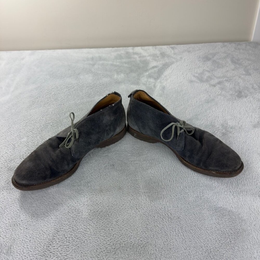 Isaia Napoli Men Sz 8.5 US/7.5 UK/41.5 EU Grey Suede Ankle Boots Made Italy - Picture 5 of 14